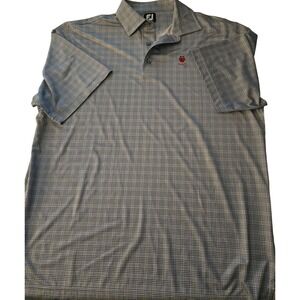 FootJoy Golf Polo Shirt Mens Large Emroidered Apple Geometric CA 28544